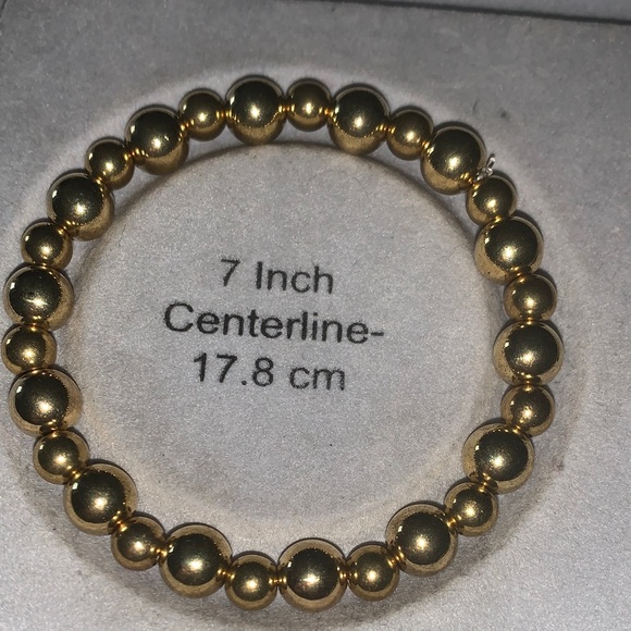 beaded stretch bracelet Jewelry - Elegant Gold Beaded Bracelet
